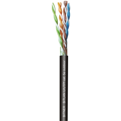 KABEL TELEINFORMATYCZNY U/UTP 4X2X0,5MM2 ŻELOWY CZARNY