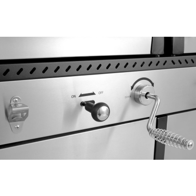 GRILL GAZOWY 2W1 GAZ+WĘGIEL, STAL NIERDZEWNA 8.2KW