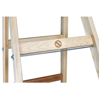 DRABINA DREWNIANA BRAKET PREMIUM 2X8 SZCZEBLI 240CM