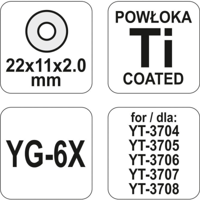 KÓŁKO TNĄCE WYMIENNE 22*11*2MM
