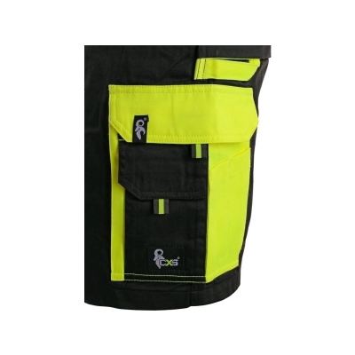 SPODNIE CXS OGRODNICZKI SIRIUS BRIGHTON CZARNO-ŻÓŁTE ROZM.50