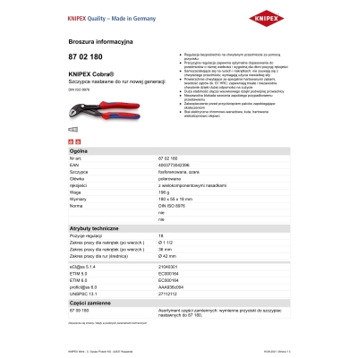 SZCZYPCE DO RUR COBRA 250MM