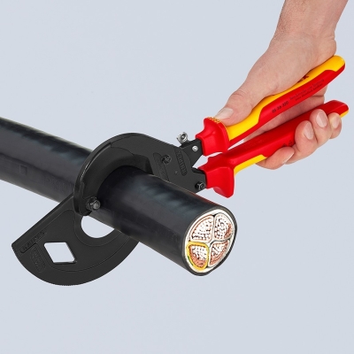 NOŻYCE DO KABLI TRÓJSTOPNIOWY MECHANIZM ZAPADKOWY 320MM