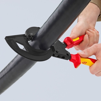 NOŻYCE DO KABLI TRÓJSTOPNIOWY MECHANIZM ZAPADKOWY 320MM