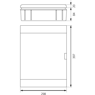 ROZDZIELNICA MODUŁOWA 2X12 PODTYNKOWA IP40 SRP-24 2.5
