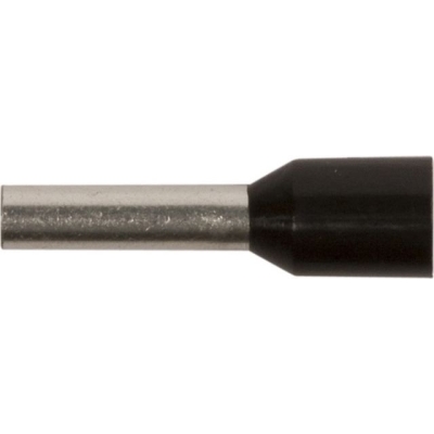 KOŃCÓWKA TULEJKOWA IZOLOWANA 1,5/2.8MM CZARNA 006041 100 SZT