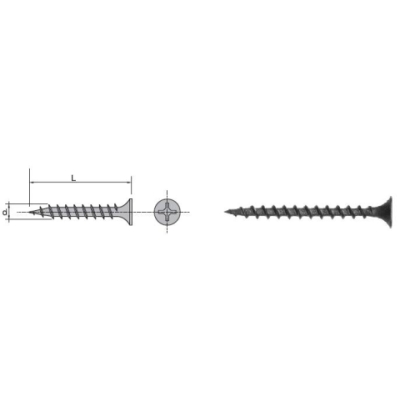 WKRĘT GIPS DREWNO FOSFATYZOWANY 4.8*110MM