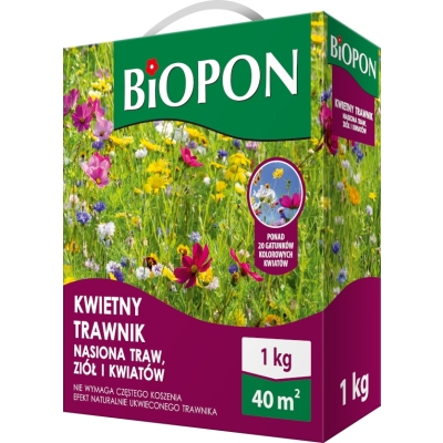 KWIETNY TRAWNIK - MIESZANKA NASION TRAW, ZIÓŁ I KWIAT 1KG
