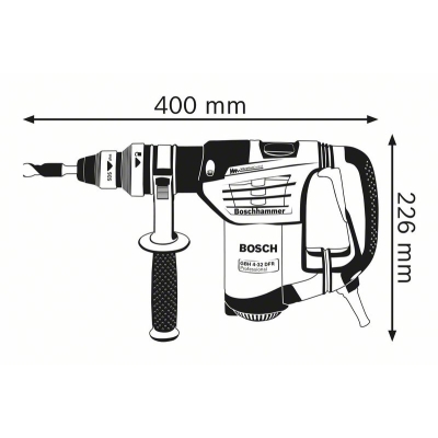 MŁOT UDAROWY OBROTOWY SDS+ GBH 4-32 DFR 900W SET+UCHWYT