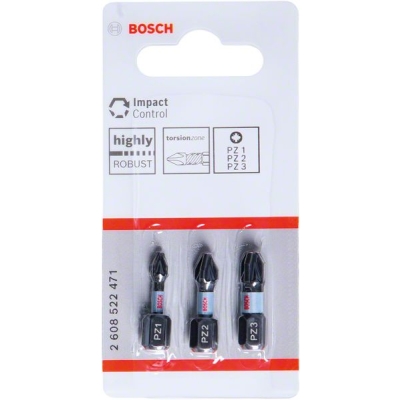 ZESTAW BITÓW IMPACT 25MM PZ1,PZ2,PZ3,