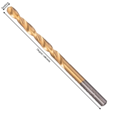 WIERTŁO DO METALU HSS-G TIN 8.0MM DIN338 10SZT