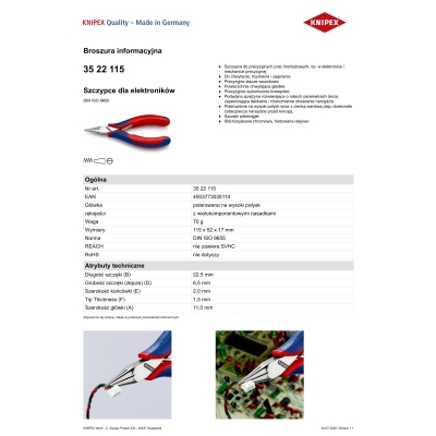 SZCZYPCE DLA ELEKTRONIKÓW 115MM