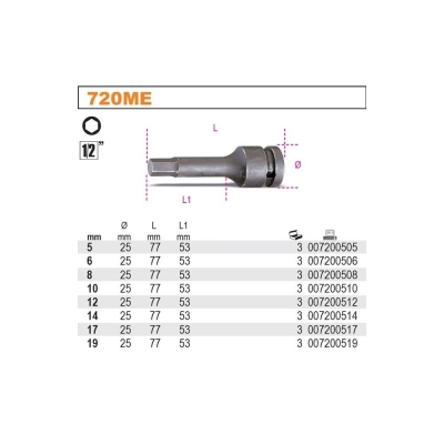 NASADKA UDAROWA1/2''SZEŚCIOKĄTNA 14 MM