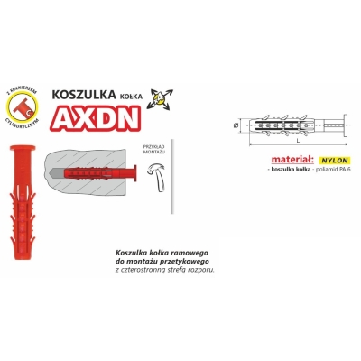 KOSZULKA RAMOWA WSZECHSTRONNA AXDN 10*110MM NYLON