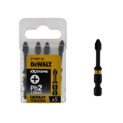 KOŃCÓWKI WKRĘTAKOWE UDAROWE PH2*50 TORSION 5SZT