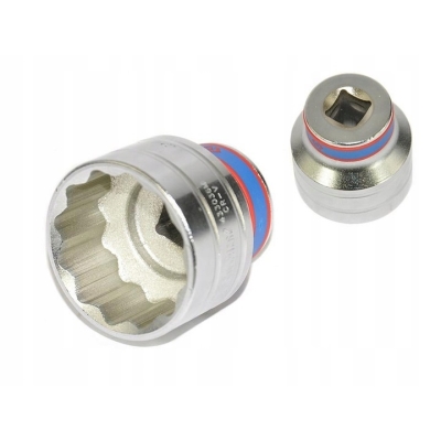 NASADKA KRÓTKA 12-KĄTNA CHROMOWANA 1/4'' 5/32'' 24MM