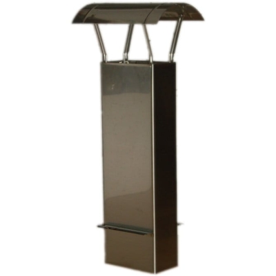 PRZEDŁUŻKA ŻAROODPORNA 14*15*80CM Z DASZ.Z ROZETĄ GR1MM