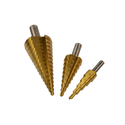 ZESTAW WIERTEŁ STOPNIOWYCH DO METALU 4-32MM