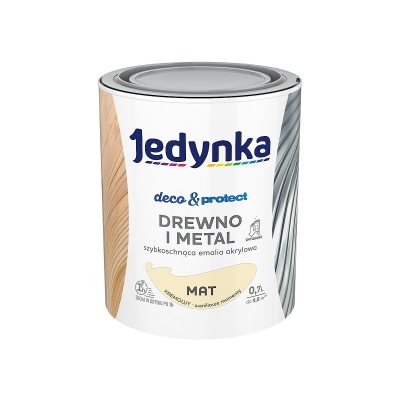JEDYNKA DECO&PROTECT DREWNO I METAL MAT KREMOWY 0,7L