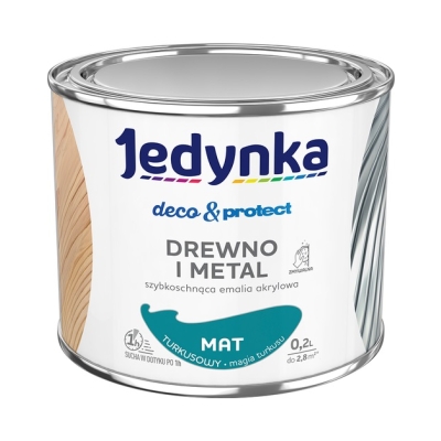 JEDYNKA DECO&PROTECT DREWNO I METAL MAT TURKUSOWY 0,2L