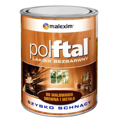 BEZBARWNY LAKIER ALKIDOWY POLFTAL POŁYSK 1.0L