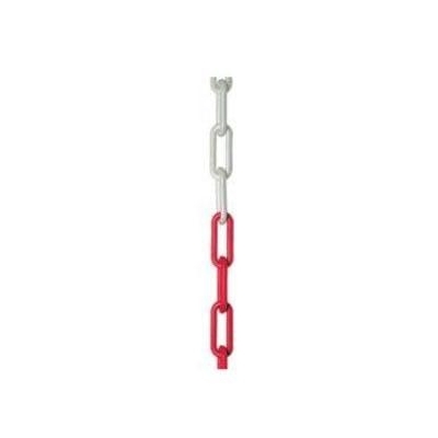 ŁAŃCUCH PLASTIKOWY BIAŁO-CZERWONY 8*41MM 25MB SZPULA