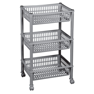 REGAŁ, STOJAK TROLLEY JUMBO ECO, SZARY
