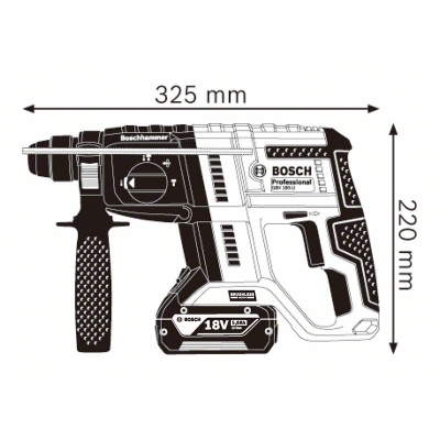 ZESTAW NARZĘDZI AKUM. GBH 180-LI + GWS 180-L1 2*4.0AH XLBOXX