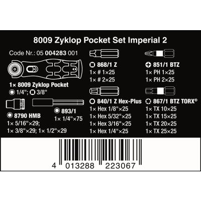 ZESTAW ZYKLOP POCKET SET IMPERIAL SET 2, 18CZ.