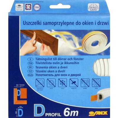 USZCZELKA GUMOWA 6M  P BIAŁA
