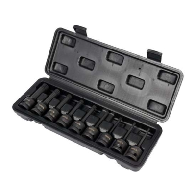 ZESTAW UDAROWYCH KLUCZY TRZPIENIOWYCH 1/2'' SPLINE 9 CZĘŚCI