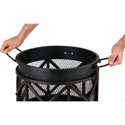 PALENISKO OGRODOWE STALOWE, DEKORACYJNE, KOKSOWNIK 42CM