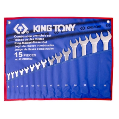 ZESTAW KLUCZY PŁASKO-OCZKOWYCH 15CZ. 6 - 32MM ETUI