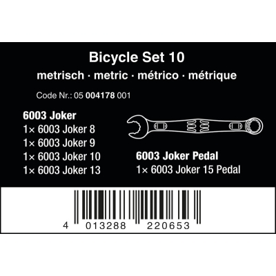 ZESTAW KLUCZY PŁASKO-OCZKOWYCH BICYCLE SET 10SZT.