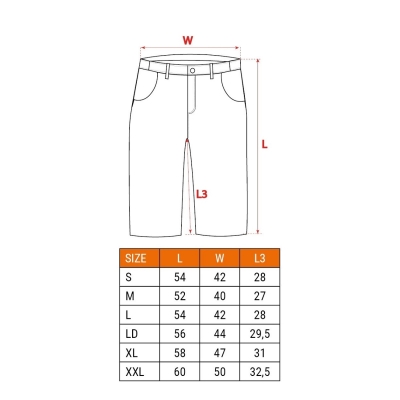 KRÓTKIE SPODENKI BASIC, ROZMIAR LD/54
