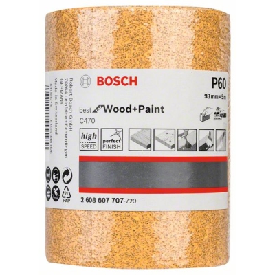 ROLKA SZLIFIERSKA BEST F/WOOD 93MM*5M P60
