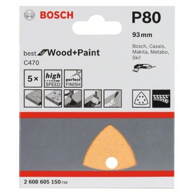 PAPIER ŚCIERNY DELTA 93MM G80 5PC.