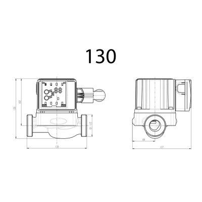 POMPA DO C.O.ELEKTRONICZNA ENERGOOSZCZĘDNA RS25/40EL/130MM