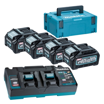 ZESTAW ZASILAJĄCY XGT 40V 4*4.0AH + DC40RB + MAKPAC3