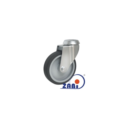 KOŁO MEBLOWE TWORZYWO+GUMA 100MM OBUDOWA Z OTWOREM M17T