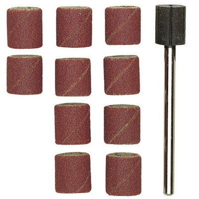KOŃCÓWKA SZLIFIERSKA 14*13MM, GR 120 KORUND + TRZPIEŃ, 10SZT