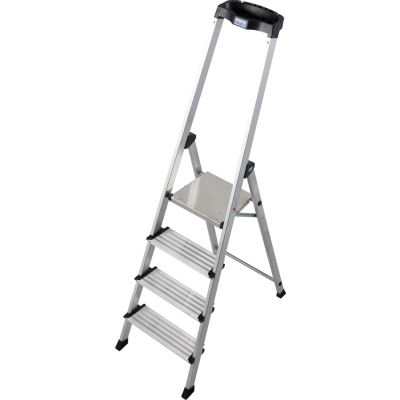 DRABINA ALUMINIOWA WOLNOSTOJĄCA SAFETY PLUS LINE 4 SZCZEBLE