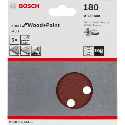 PAPIER ŚCIERNY RW D125 G180 5PC.