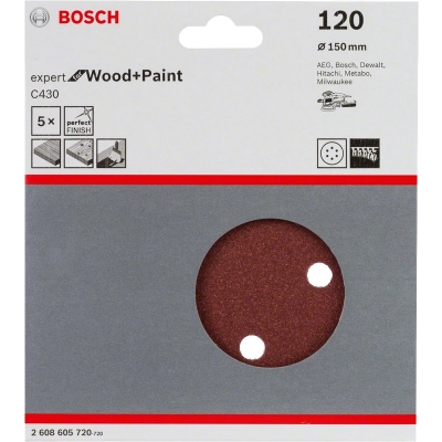 PAPIER ŚCIERNY RW D150 G120 5PC