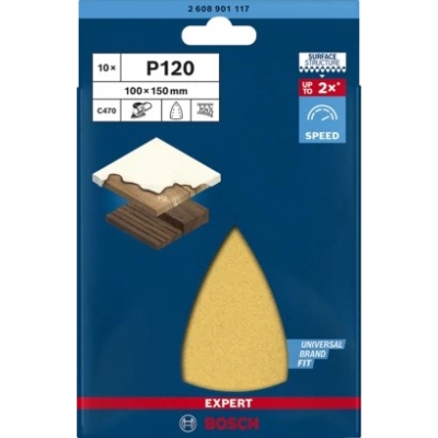 PAPIER ŚCIERNY EXPERT EXC470 100*150MM G120 10PC