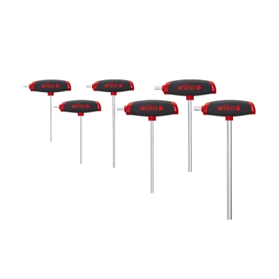 ZESTAW KLUCZY TRZPIENIOWYCH COMFORTGRIP Z RĘKOJEŚCIĄ T, 6SZT