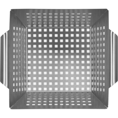 KOSZYK DO GRILLOWANIA, STAL NIERDZEWNA 26*22*7CM