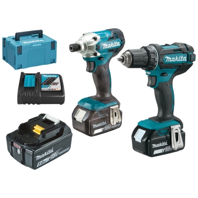 ZESTAW COMBO LI-LON 18V DTD156+DDF482 3*5.0AH MAKPAC