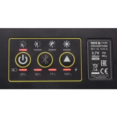 REFLEKTOR PRZENOŚNY Z GŁOŚNIKIEM 2X15W, 2000LM, LI-ION,IP44