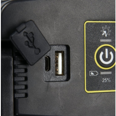 REFLEKTOR PRZENOŚNY Z GŁOŚNIKIEM 2X15W, 2000LM, LI-ION,IP44